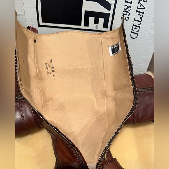 Frye Melissa harness inside zip tall  boot size 5,5 new - Picture 7 of 11